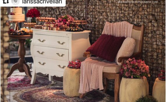 Apaixonada é pouco para definir essa decoração… Tudo leve, romântico, cheio de…